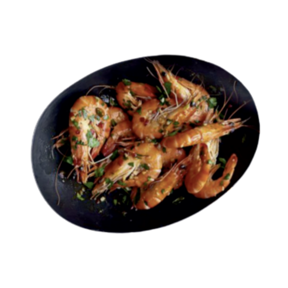 14 Fried Shrimps with Garlic
